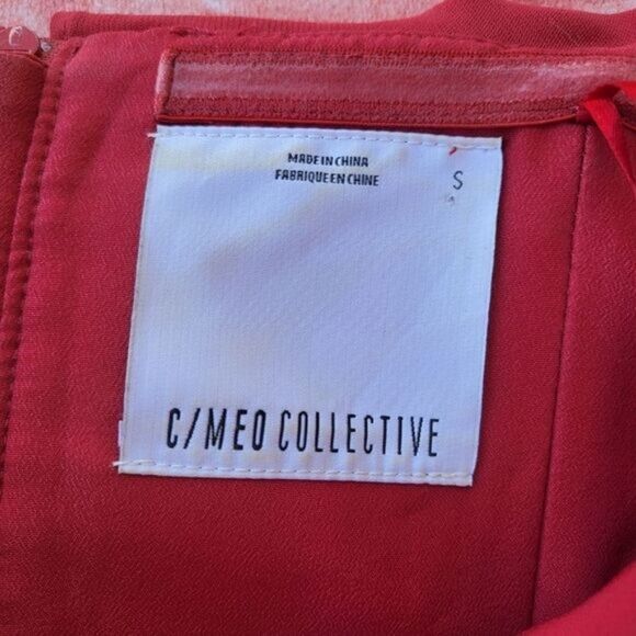 C/Meo Collective‎ Rose Immerse Off The Shoulder Layered Ruffle Midi Sheath Dress - Picture 8 of 13